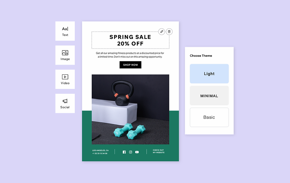 Wix Email Marketing: Template Design